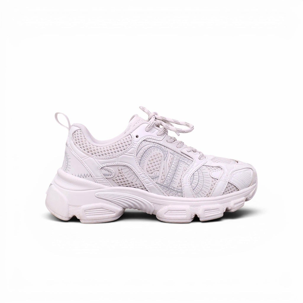 CHRISTIAN DIOR WHITE MESH CHRONO SNEAKERS - SIZE 35