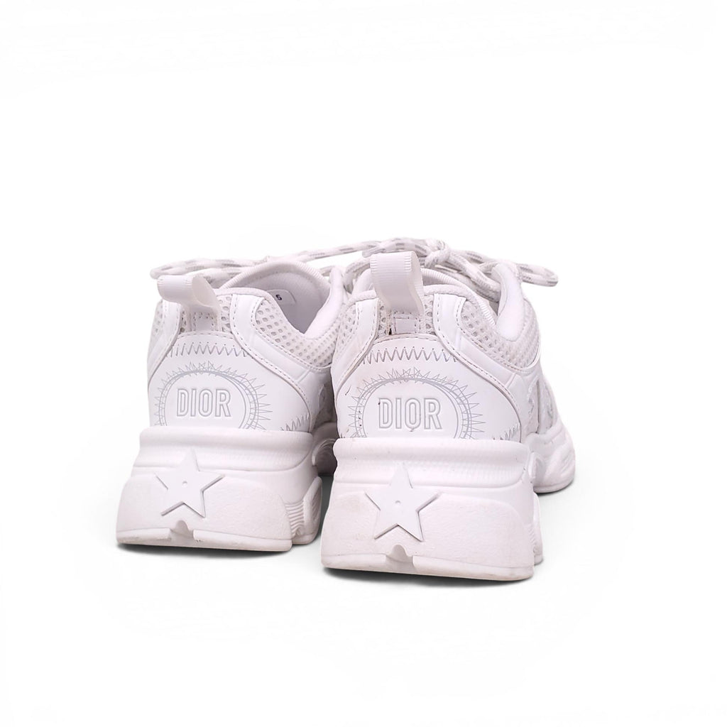 CHRISTIAN DIOR WHITE MESH CHRONO SNEAKERS - SIZE 35