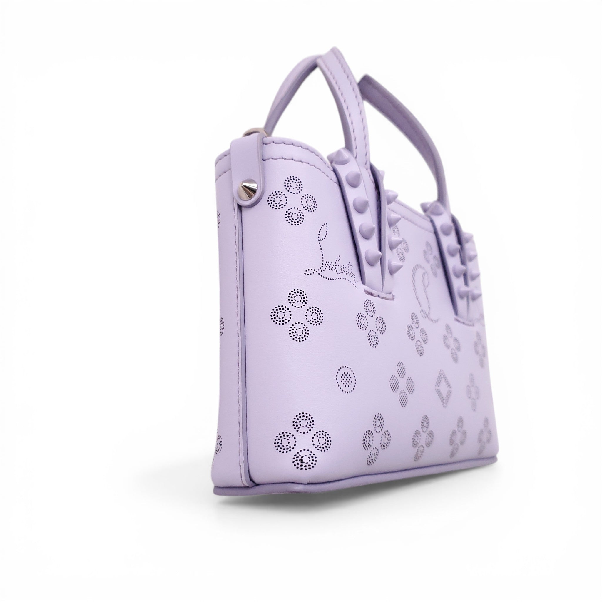 CHRISTIAN LOUBOUTIN CABATA NANO LEATHER TOP HANDLE BAG