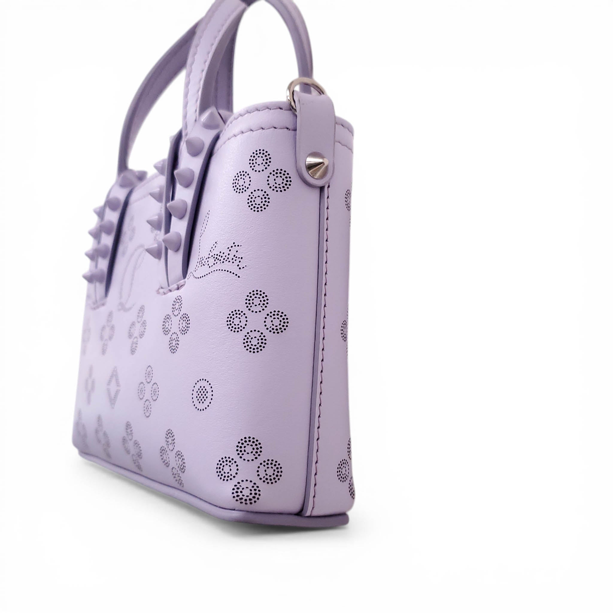 CHRISTIAN LOUBOUTIN CABATA NANO LEATHER TOP HANDLE BAG