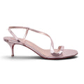 CHRISTIAN LOUBOUTIN METALLIC PINK KITTEN HEELS - SIZE 40