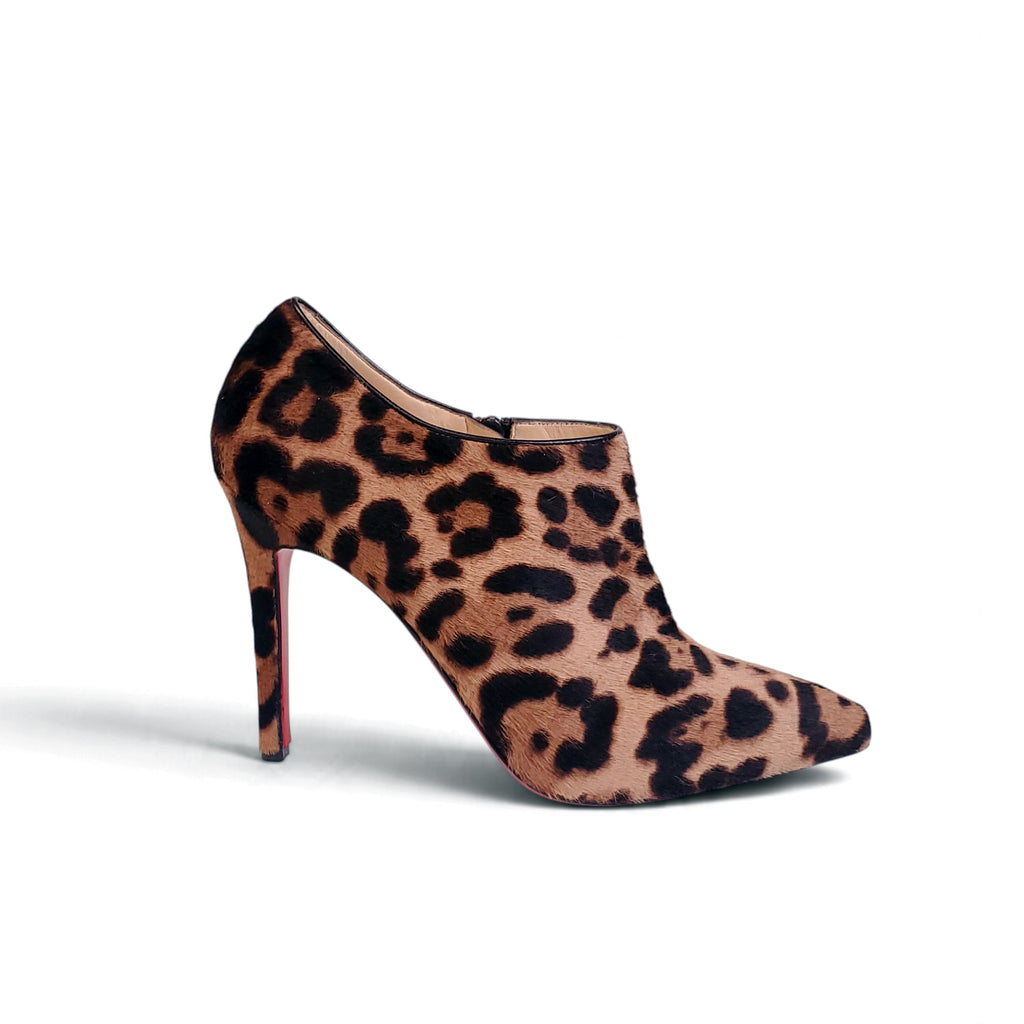 CHRISTIAN LOUBOUTIN PONY HAIR BOOTIES - SIZE 40
