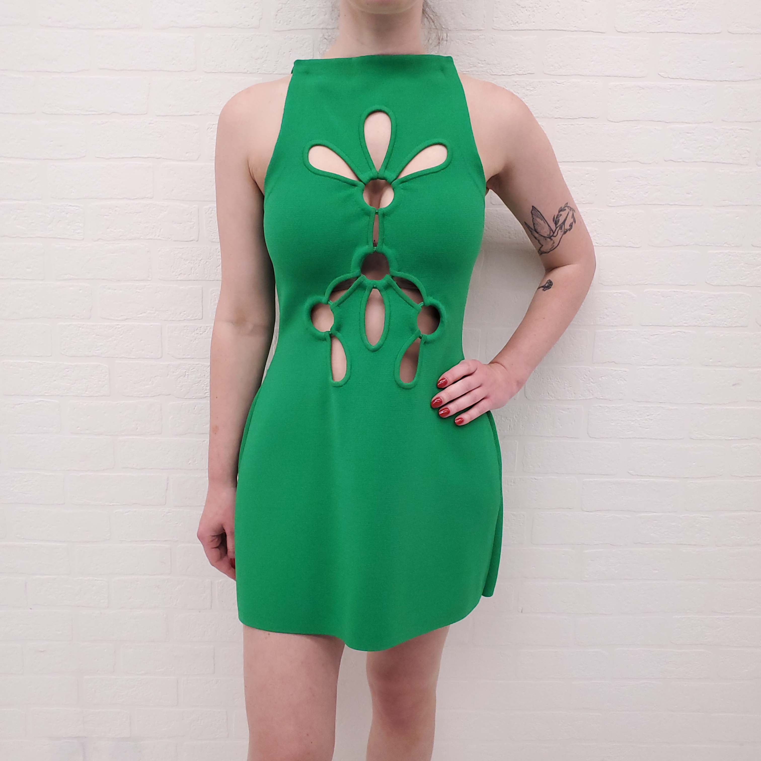 CULT GAIA FRANCO KNIT DRESS IN MALACHITE SIZE M Rewind Couture
