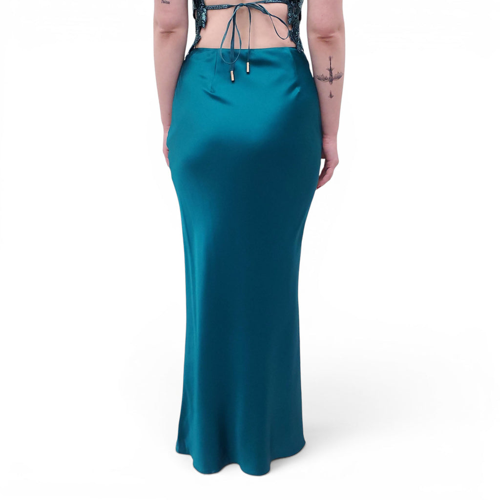 CULT GAIA TEAL 2-PIECE BEADED SET - SIZE S