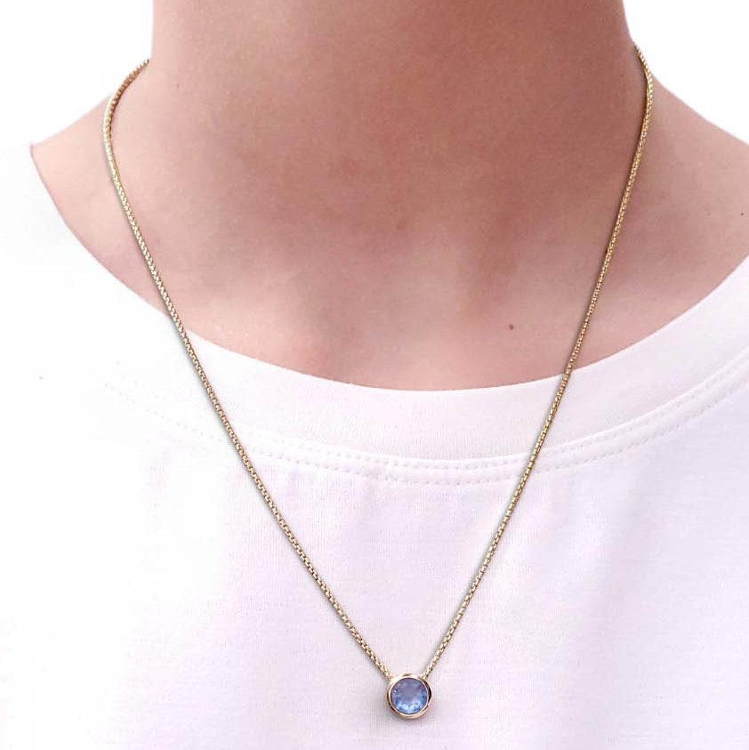 DEAN DAVIDSON SIGNATURE MIDI KNOCKOUT PENDANT NECKLACE WITH GEMSTONE