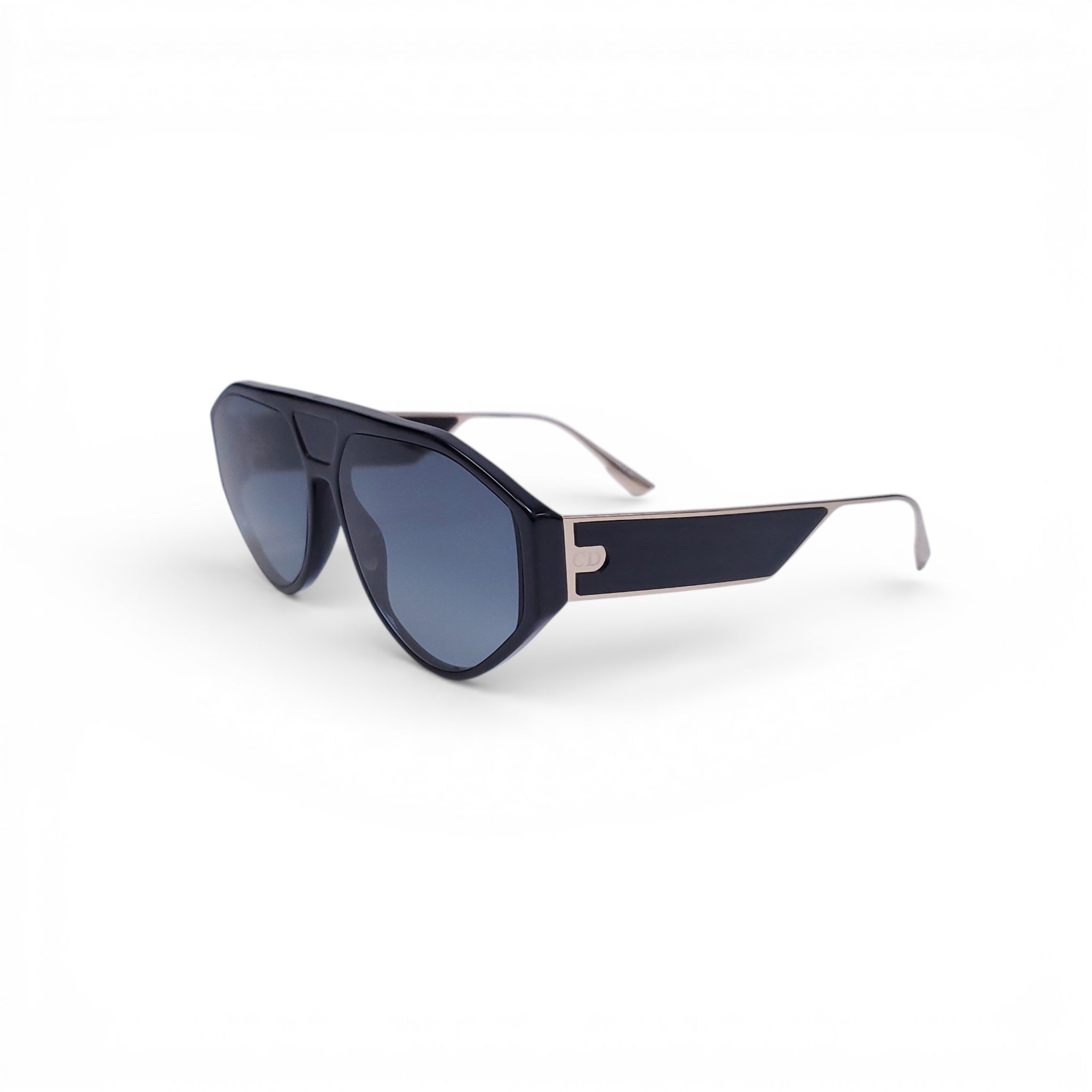 DIOR BLACK AVIATOR SHIELD SUNGLASSES