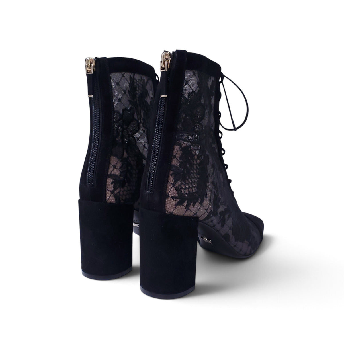 DIOR BLACK HEELED LOGO BOOTIES - SIZE 39