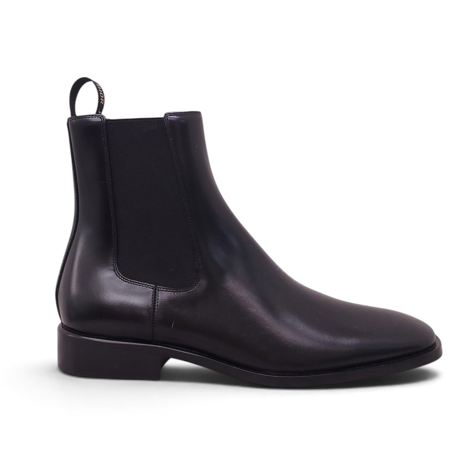 DIOR BLACK LOGO CHELSEA BOOTS - SIZE 37.5