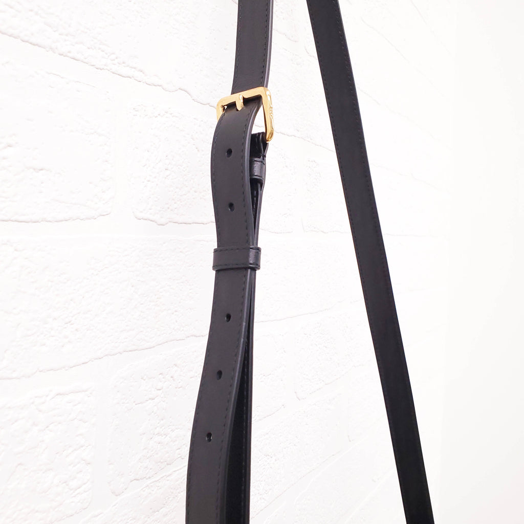 DIOR BLACK MACROCANNAGE CALFSKIN GROOVE 25 BAG