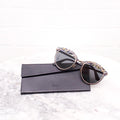 DIOR BLUE AND YELLOW OFFSET SUNGLASSES