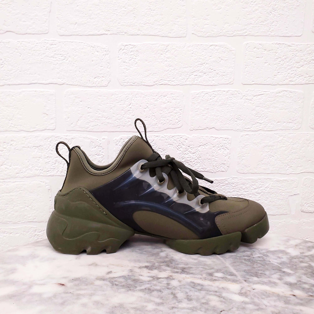 DIOR D- CONNECT GREEN SNEAKERS - SIZE 37