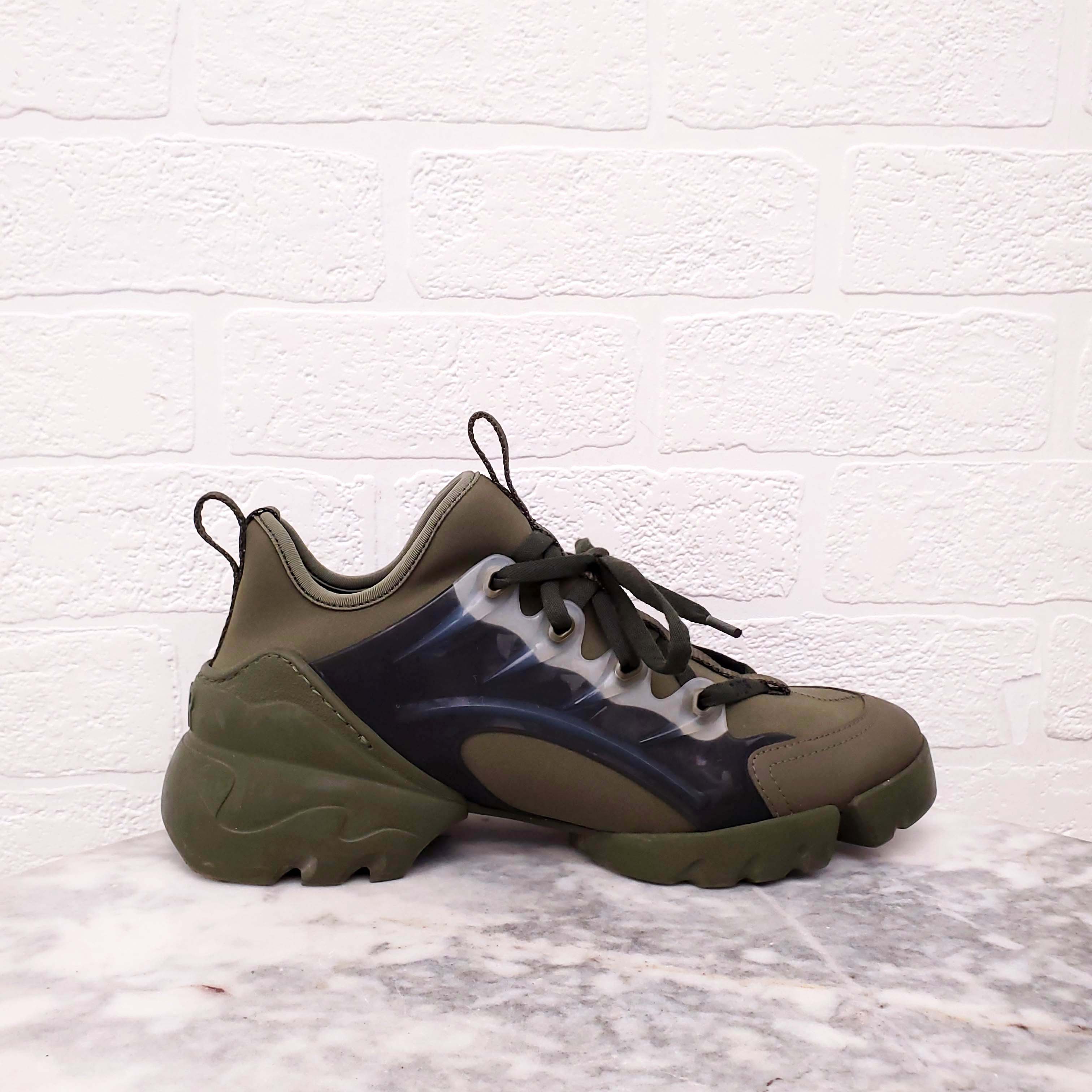 DIOR D- CONNECT GREEN SNEAKERS - SIZE 37