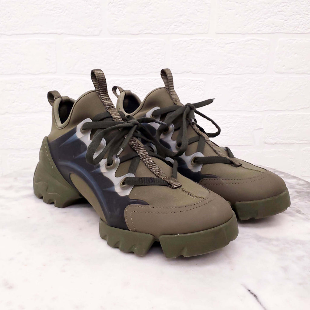 DIOR D- CONNECT GREEN SNEAKERS - SIZE 37