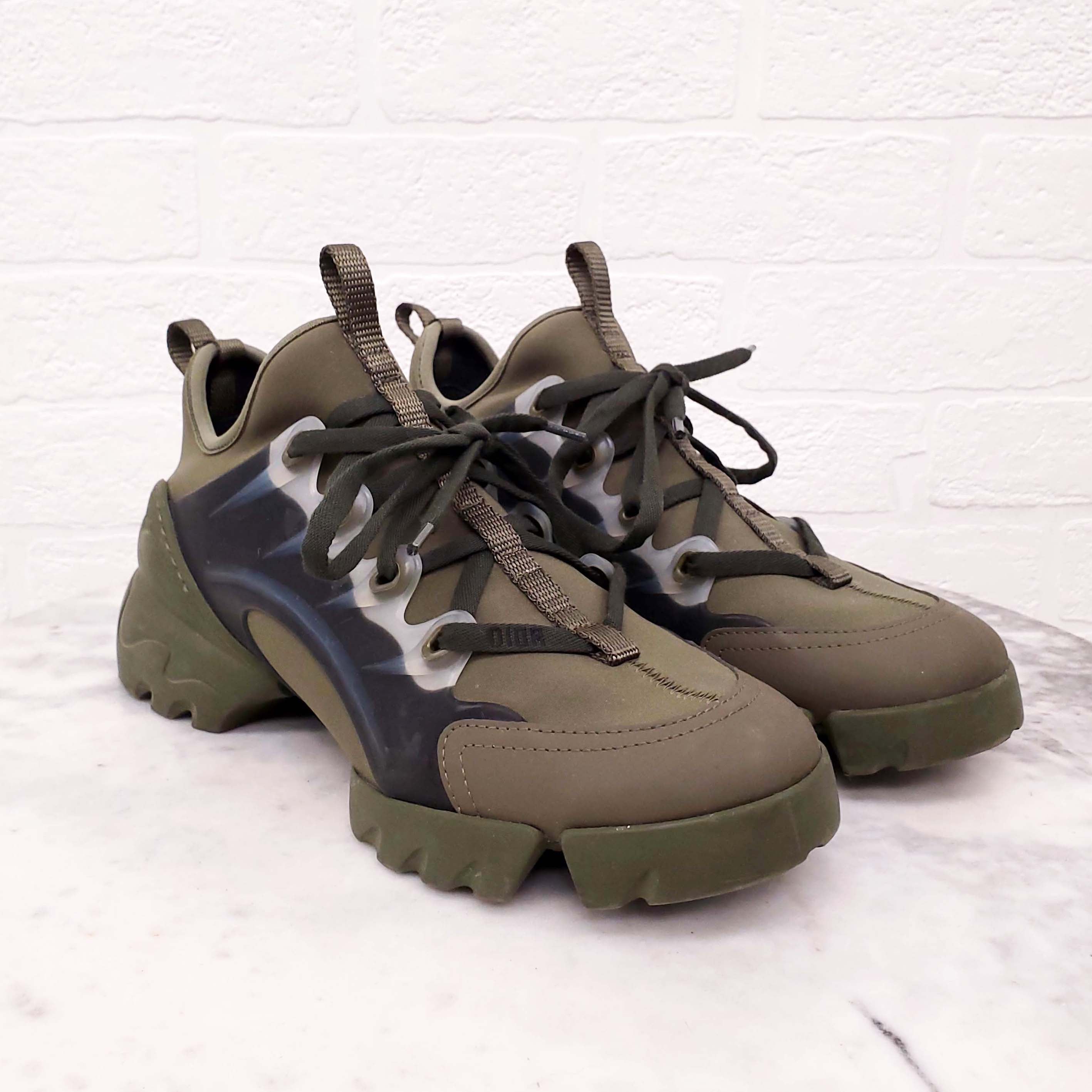 DIOR D- CONNECT GREEN SNEAKERS - SIZE 37