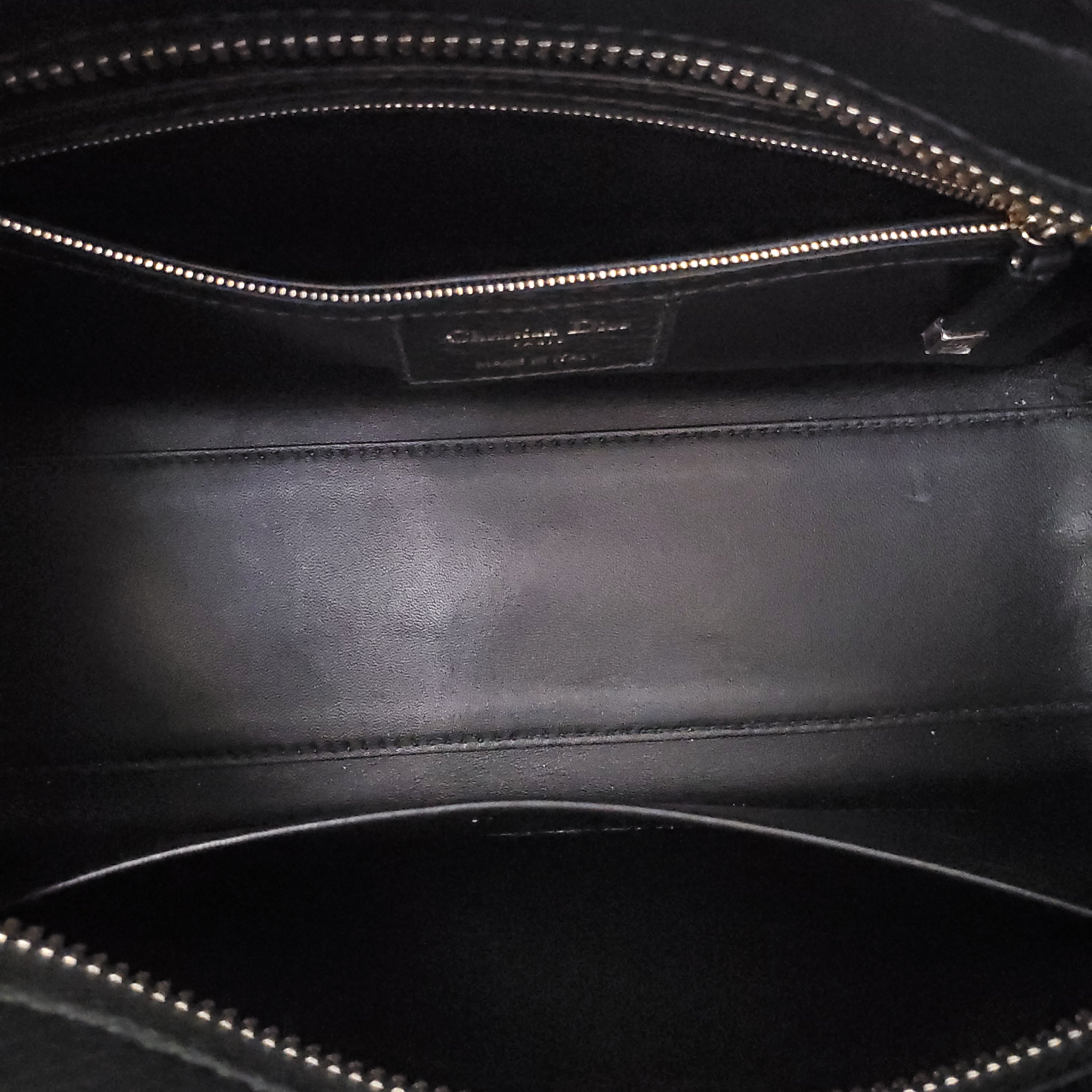 DIOR DIORISSIMO BLACK LEATHER TOTE BAG