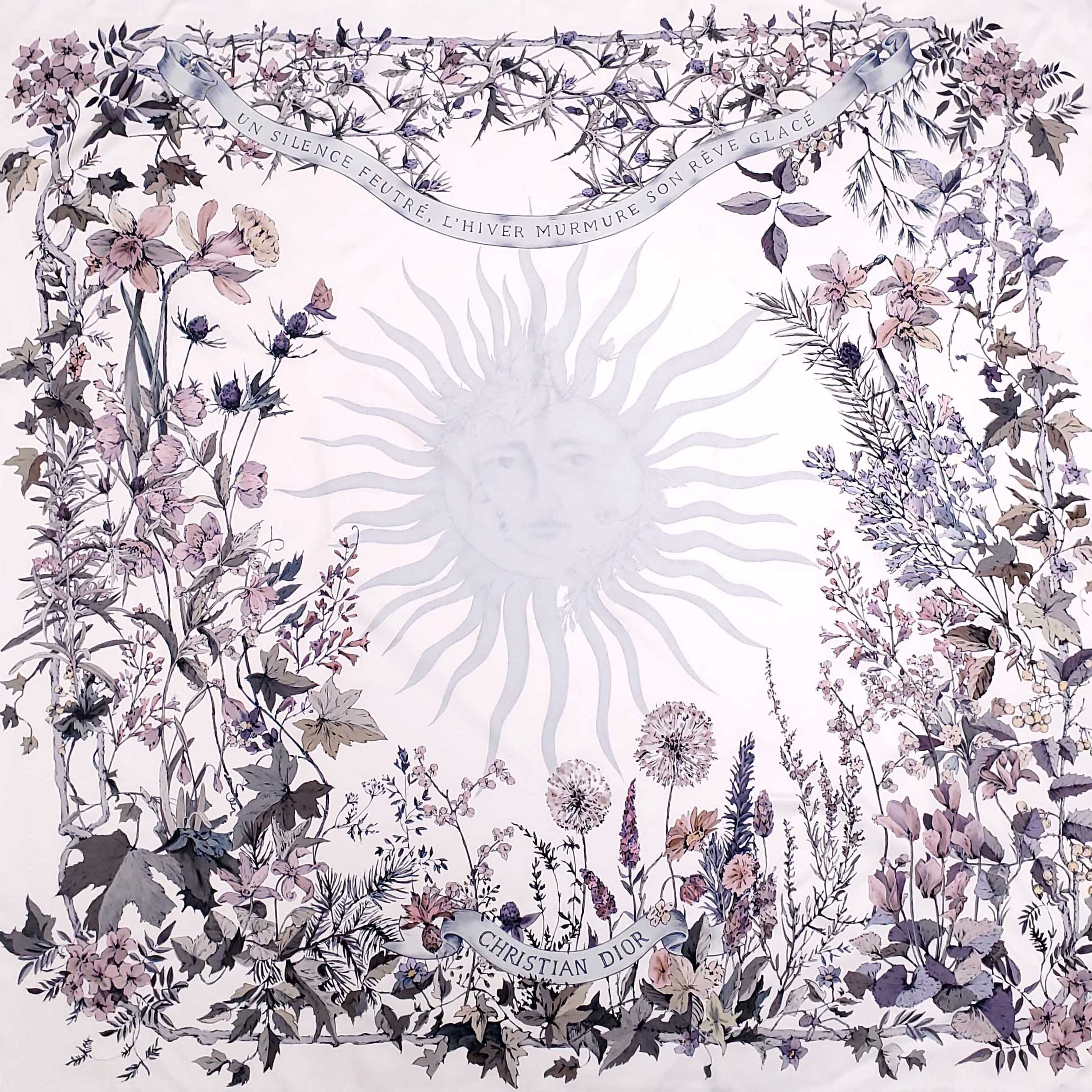 CHRISTIAN DIOR FLORAL SCARF