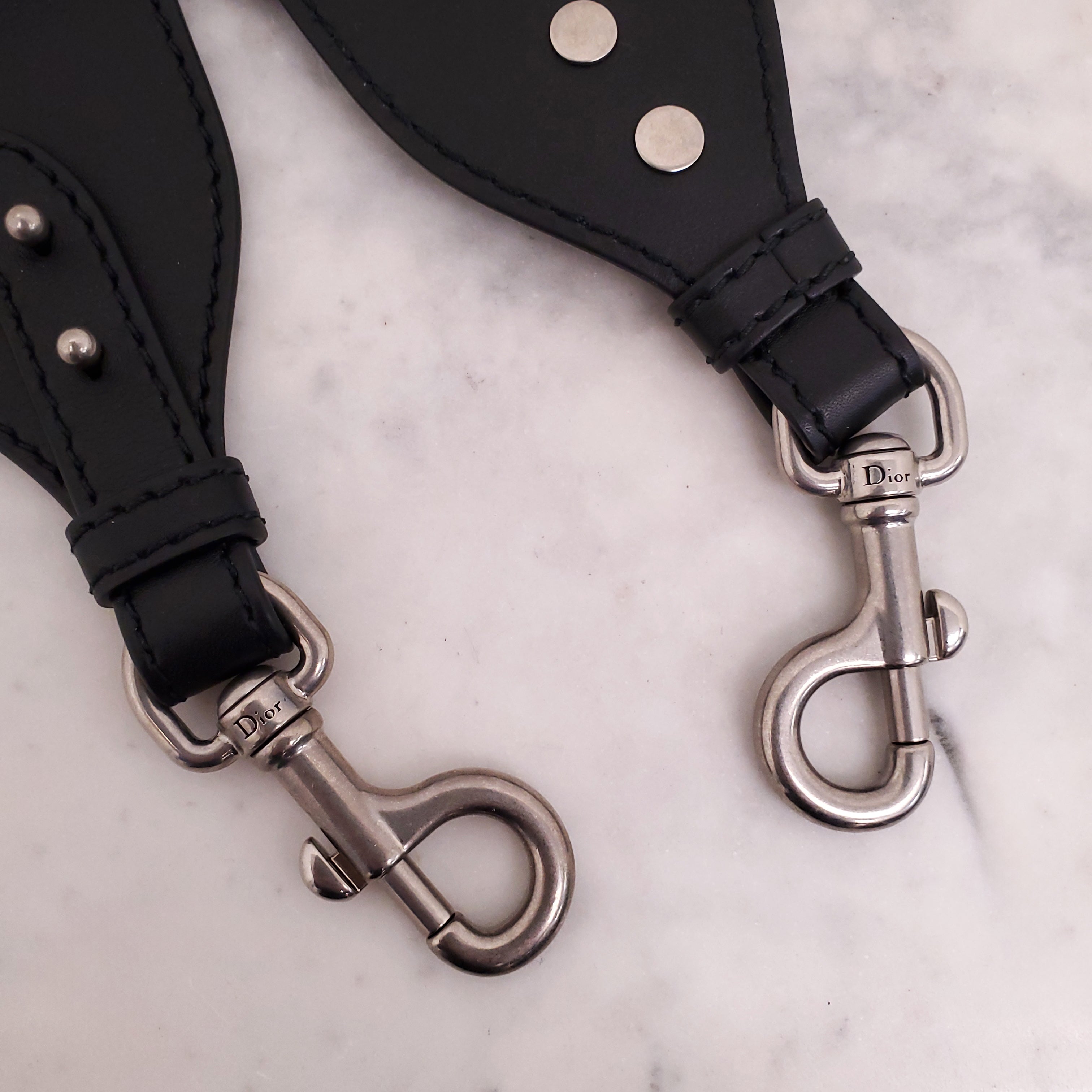 DIOR GREY LOGO PURSE STRAP