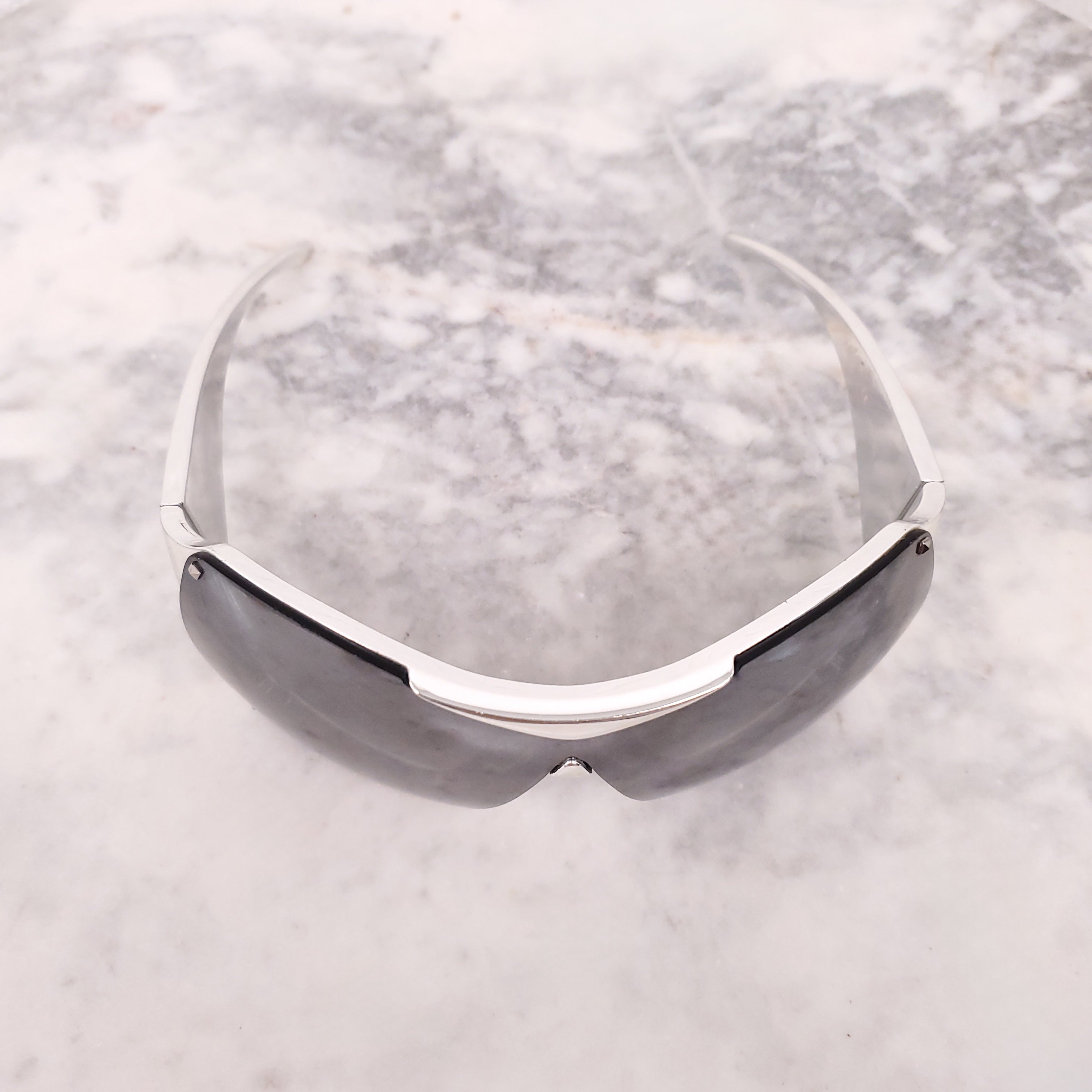 DIOR JOHN GALLIANO 'GAUCHO' SILVER LOGO SUNGLASSES
