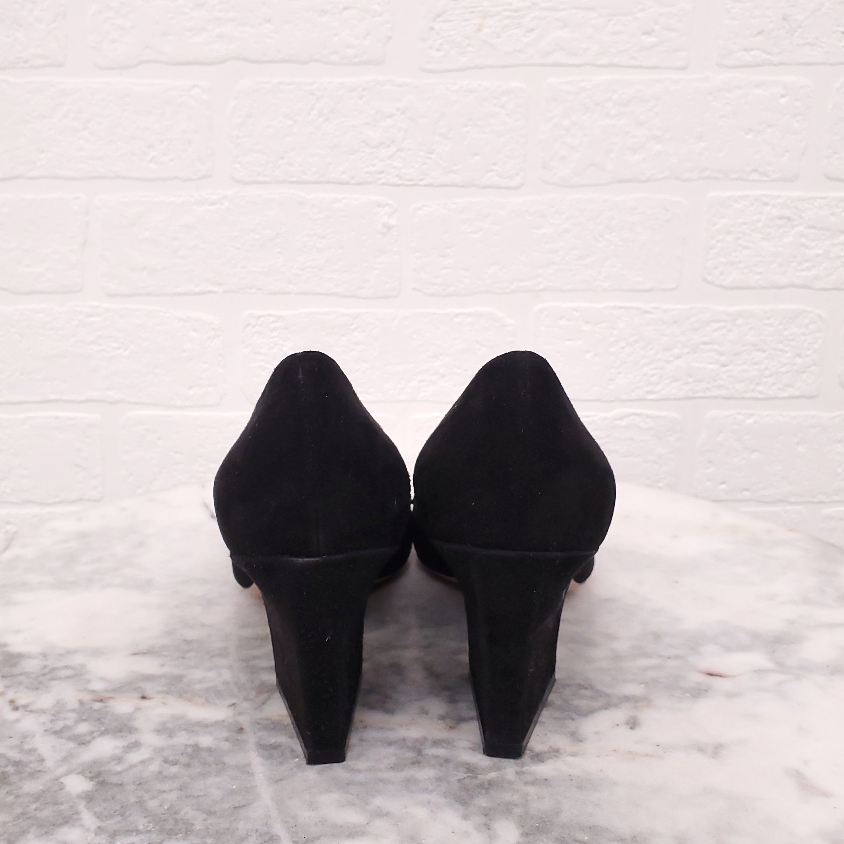 DIOR SUEDE HEELS WITH LOGO - SIZE 36.5