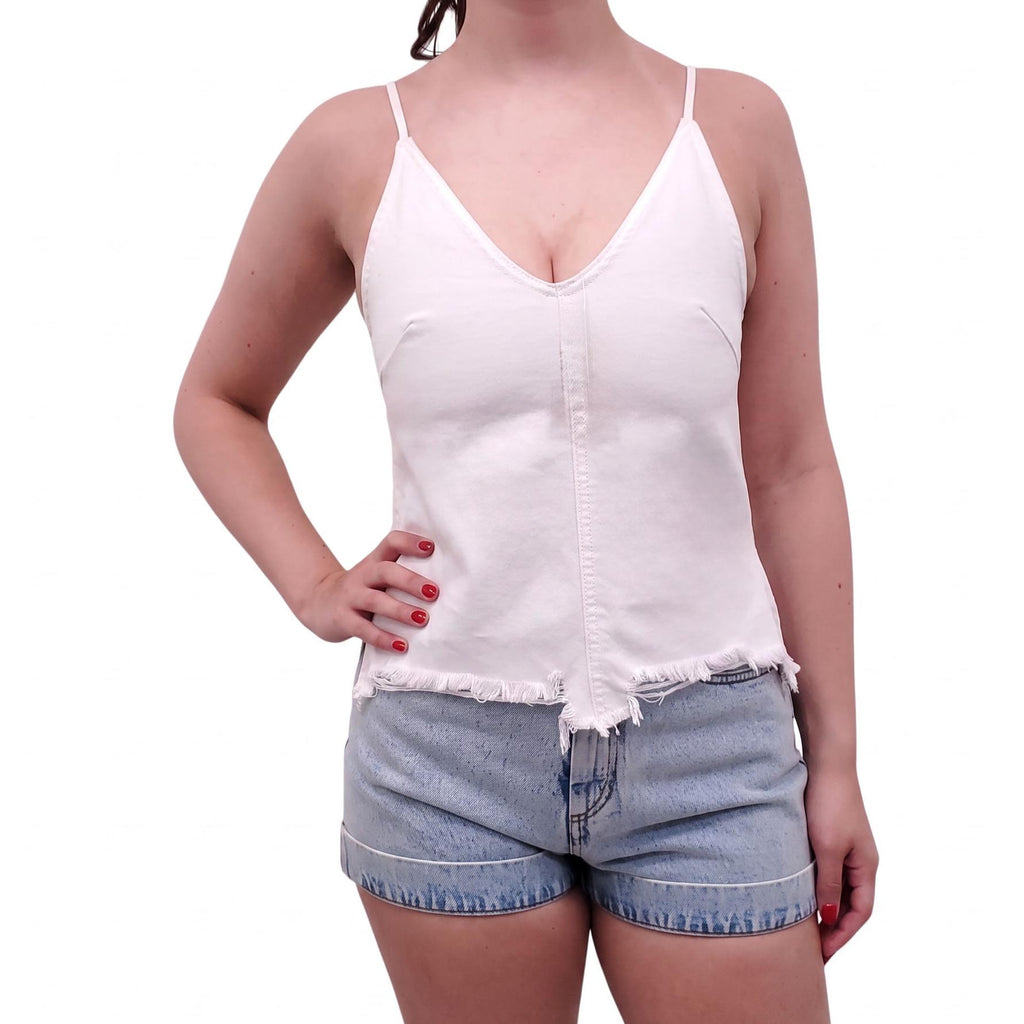 DL1961 WHITE TANK TOP - SIZE XS