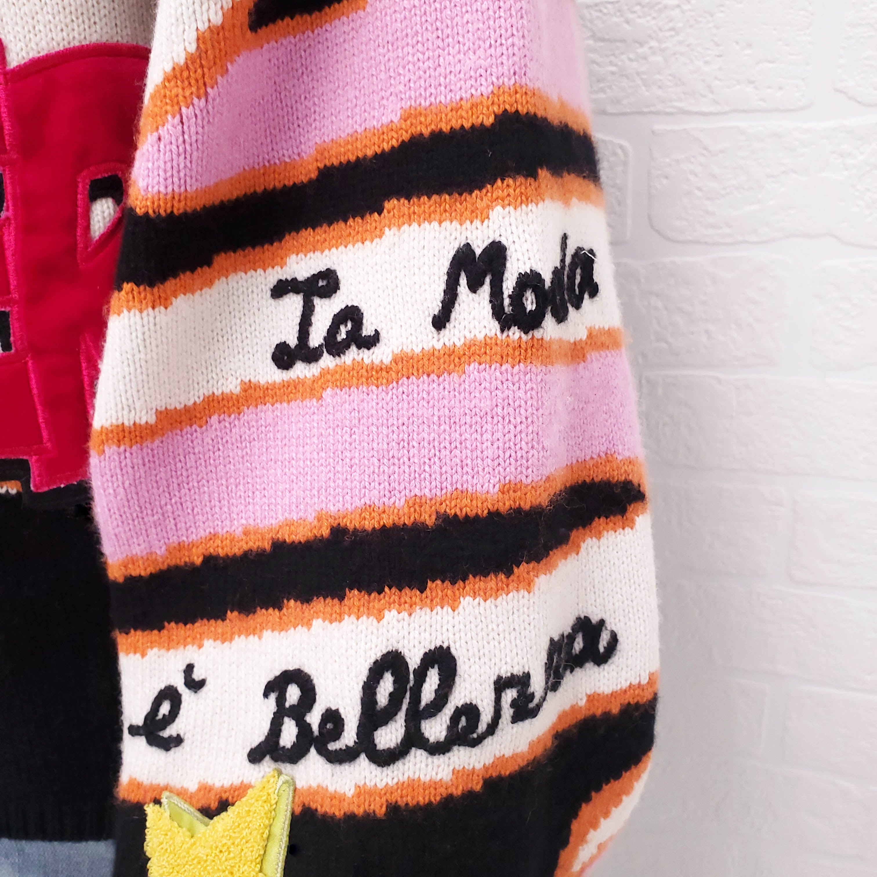 DOLCE & GABBANA BLACK CASHMERE COMIC SWEATER WITH SEQUINS - SIZE 40