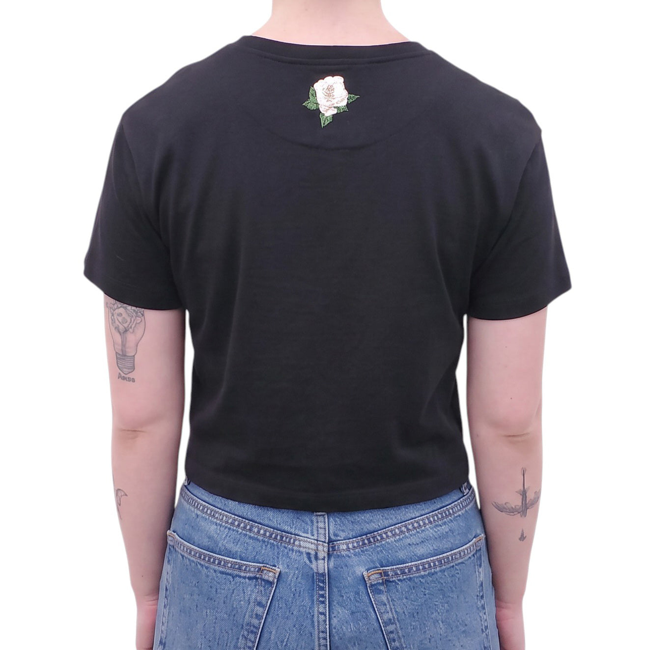 DOLCE & GABBANA BLACK GRAPHIC LOGO T-SHIRT - SIZE 11/12 (WOMENS XXS)