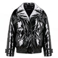 DOLCE & GABBANA BLACK INSULATED GLOSSY OVERSIZED JACKET - SIZE 44