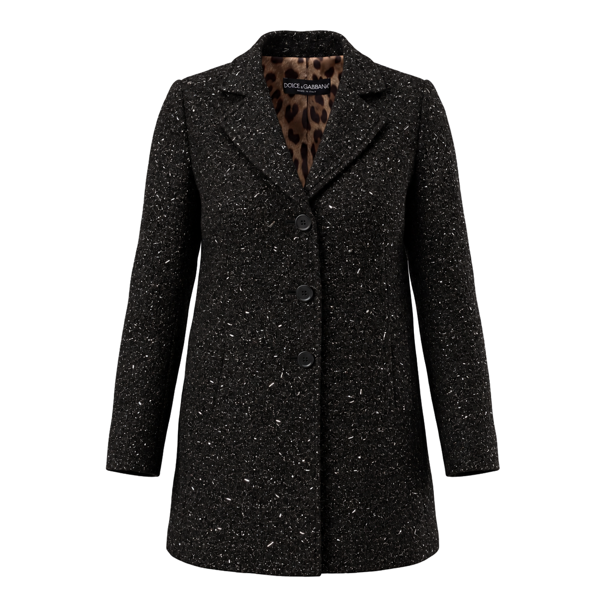 DOLCE & GABBANA BLACK SHIMMER BLAZER JACKET - SIZE 38