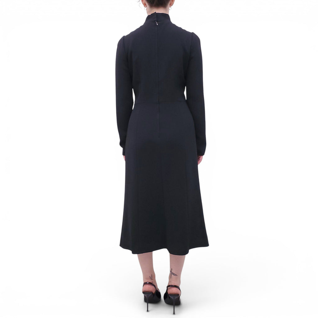 DOLCE & GABBANA BLACK TURTLENECK DRESS - SIZE 44