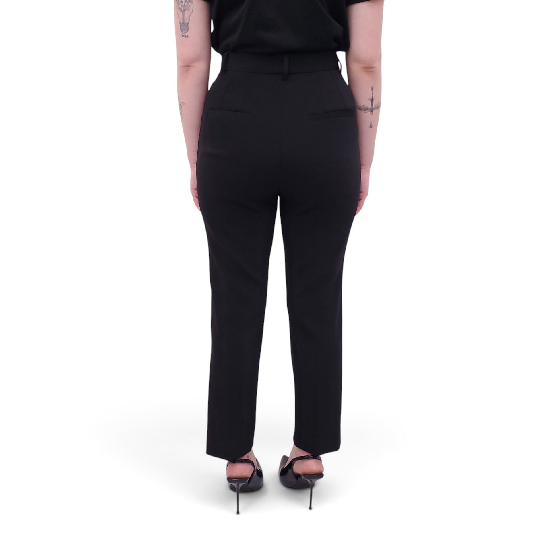 DOLCE & GABBANA BLACK TUXEDO PANTS - SIZE 40