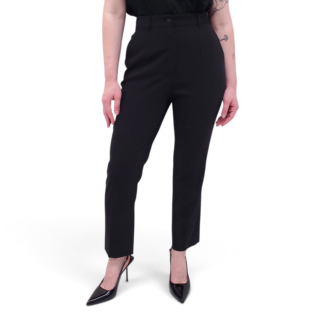 DOLCE & GABBANA BLACK TUXEDO PANTS - SIZE 40