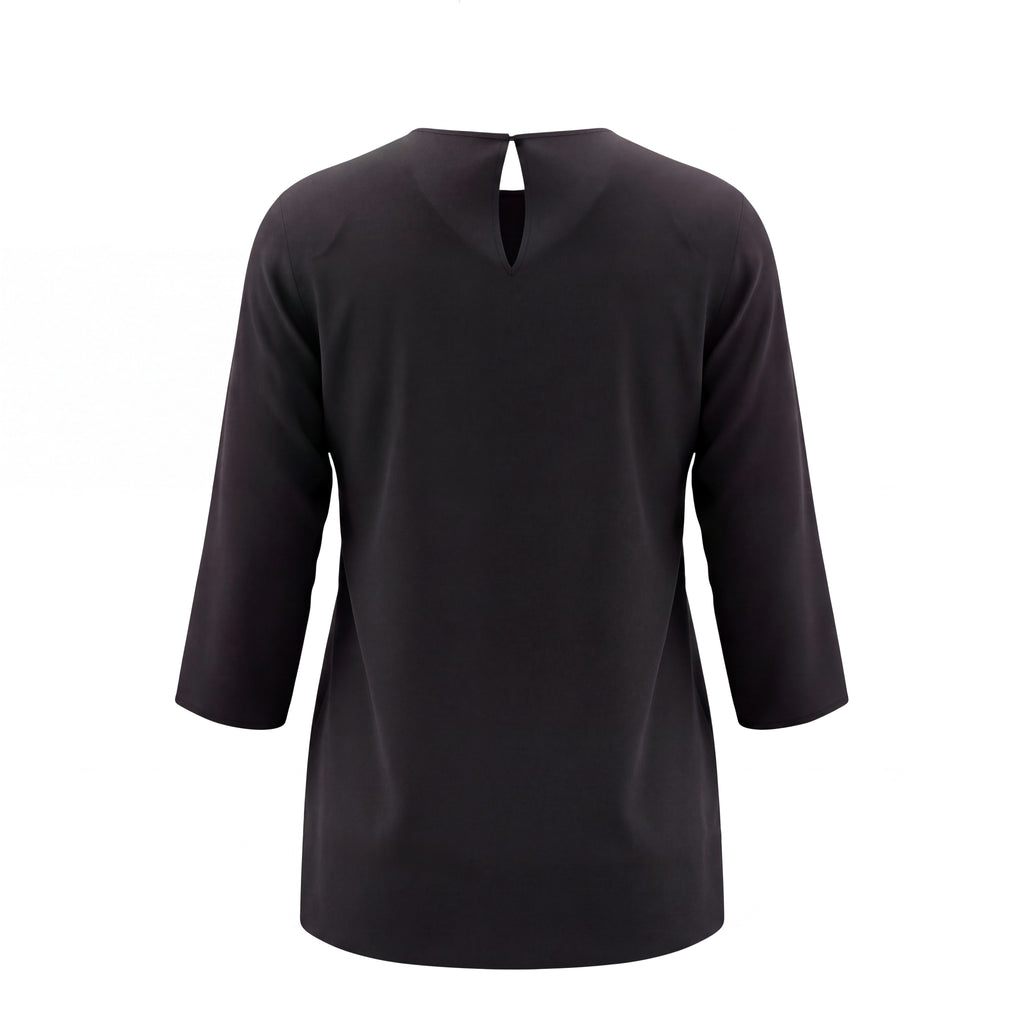 DOLCE & GABBANA FAMILY PATCH SILK BLOUSE - SIZE 36