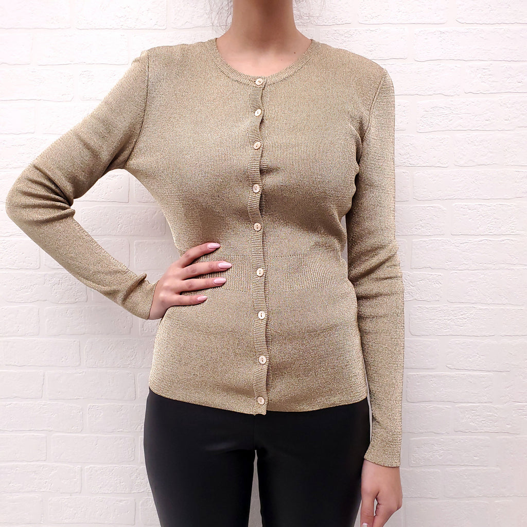 DOLCE & GABBANA GOLD SWEATER - SIZE 42