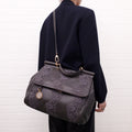 DOLCE & GABBANA GREY LACE LEATHER SICILY BAG