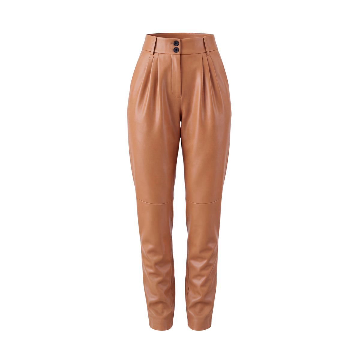 DOLCE & GABBANA LAMBSKIN LEATHER BALLOON TROUSERS - SIZE 42