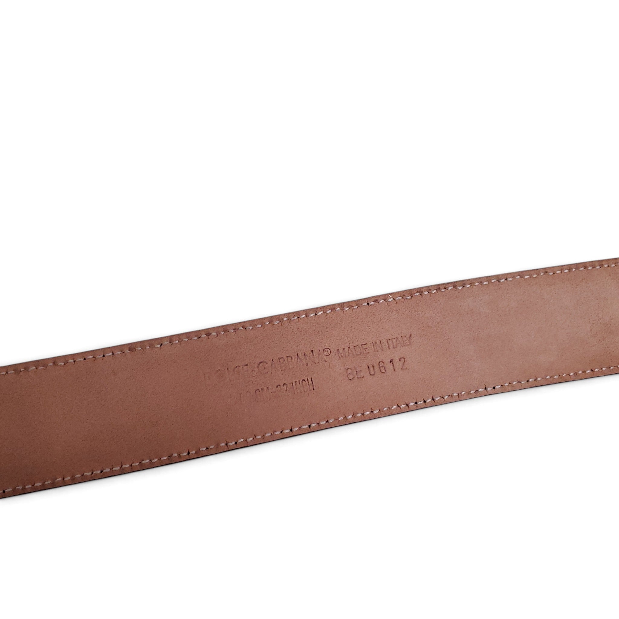 DOLCE & GABBANA LEOPARD PATENT BELT - SIZE 80