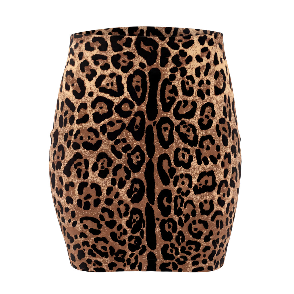 DOLCE & GABBANA LEOPARD SKIRT - SIZE 42