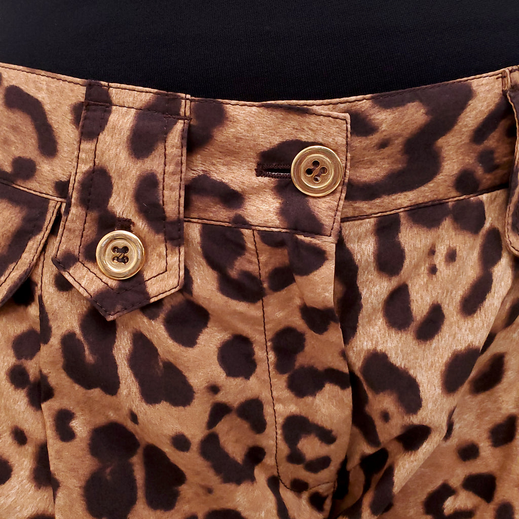 DOLCE & GABBANA LEOPARD TROUSERS - SIZE 44