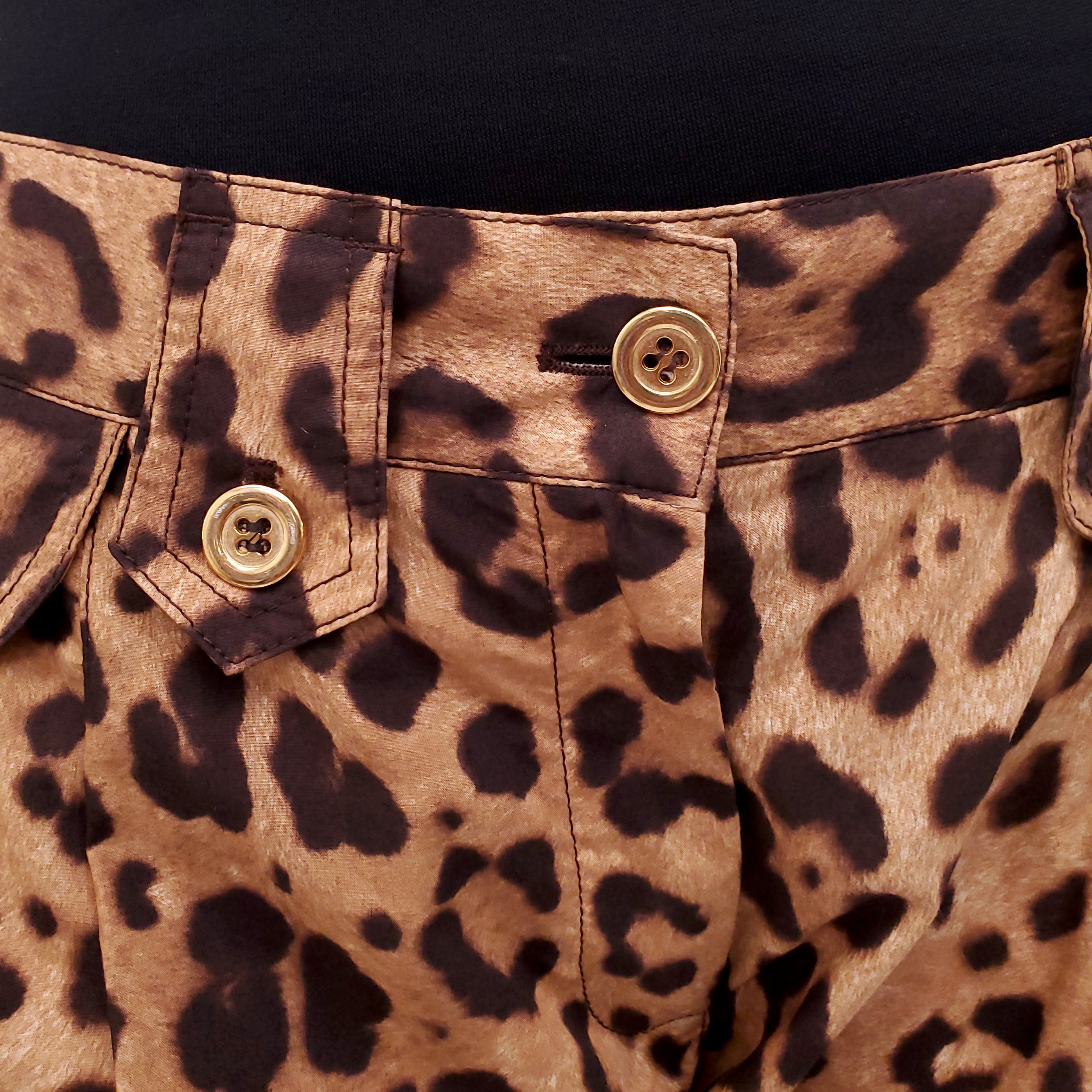 DOLCE & GABBANA LEOPARD TROUSERS - SIZE 44