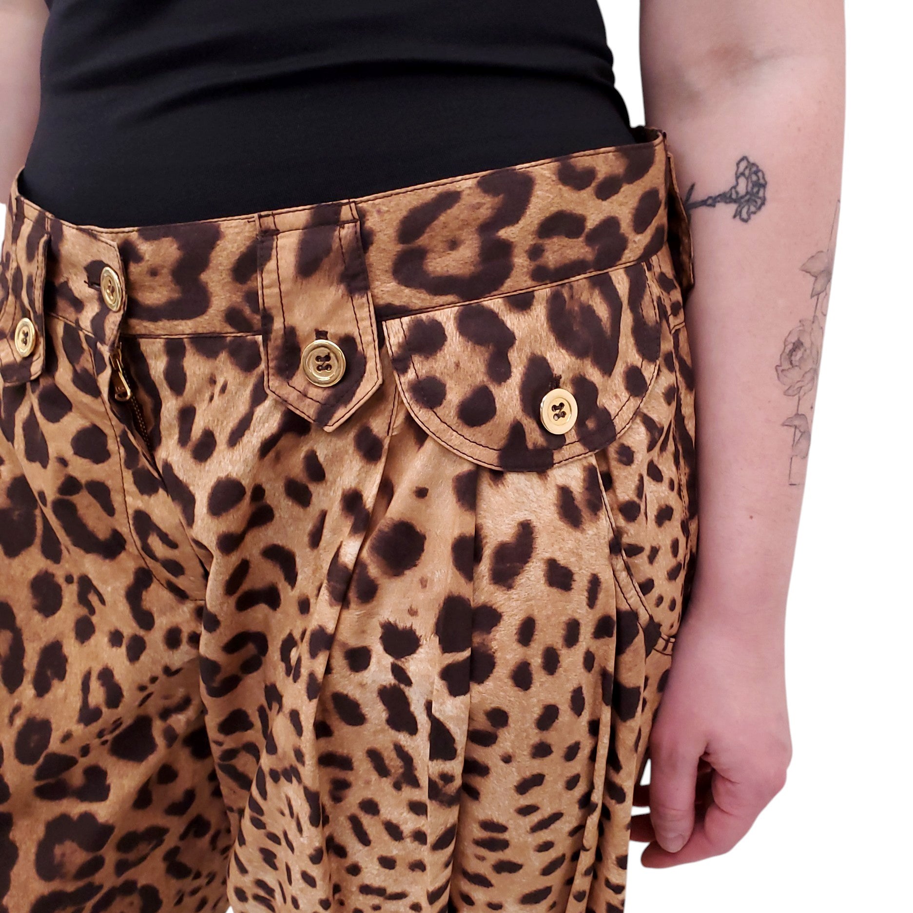DOLCE & GABBANA LEOPARD TROUSERS - SIZE 44