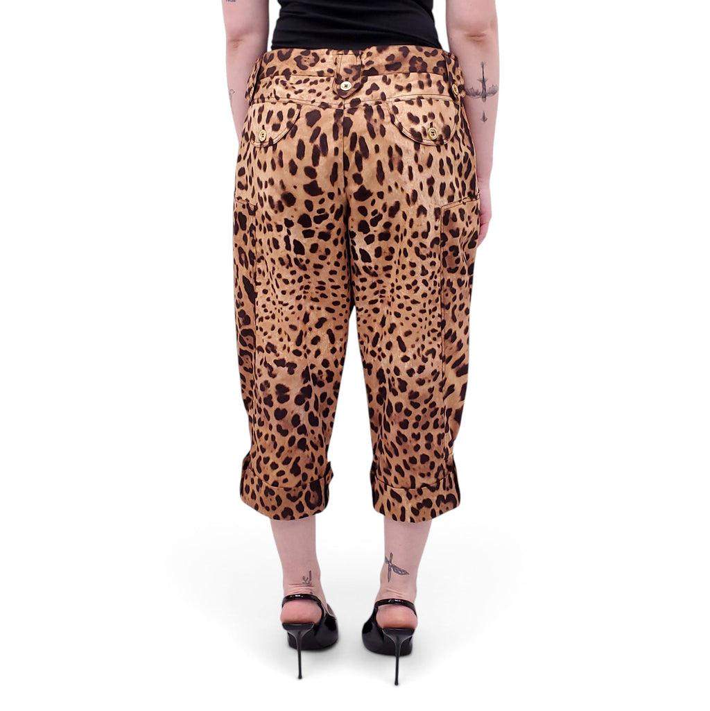 DOLCE & GABBANA LEOPARD TROUSERS - SIZE 44