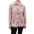 DOLCE & GABBANA PALE PINK LACE JACKET WITH CRYSTAL BUTTONS - SIZE 40