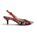 DOLCE & GABBANA PATTERNED KITTEN HEELS - SIZE 40