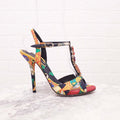 DOLCE & GABBANA PATTERNED STONED HEELS - SIZE 37.5