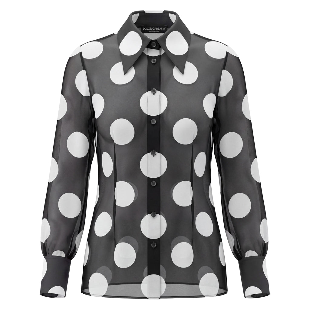 DOLCE & GABBANA POLKA DOT BLOUSE - SIZE 38