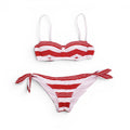 DOLCE & GABBANA RED AND WHITE STRIPED BIKINI - SIZE S