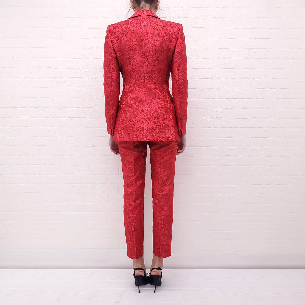 DOLCE & GABBANA RED ANGEL TUXEDO - SIZE 38