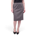 DOLCE & GABBANA SALT & PEPPER PATTERNED WOOL SKIRT - SIZE 44
