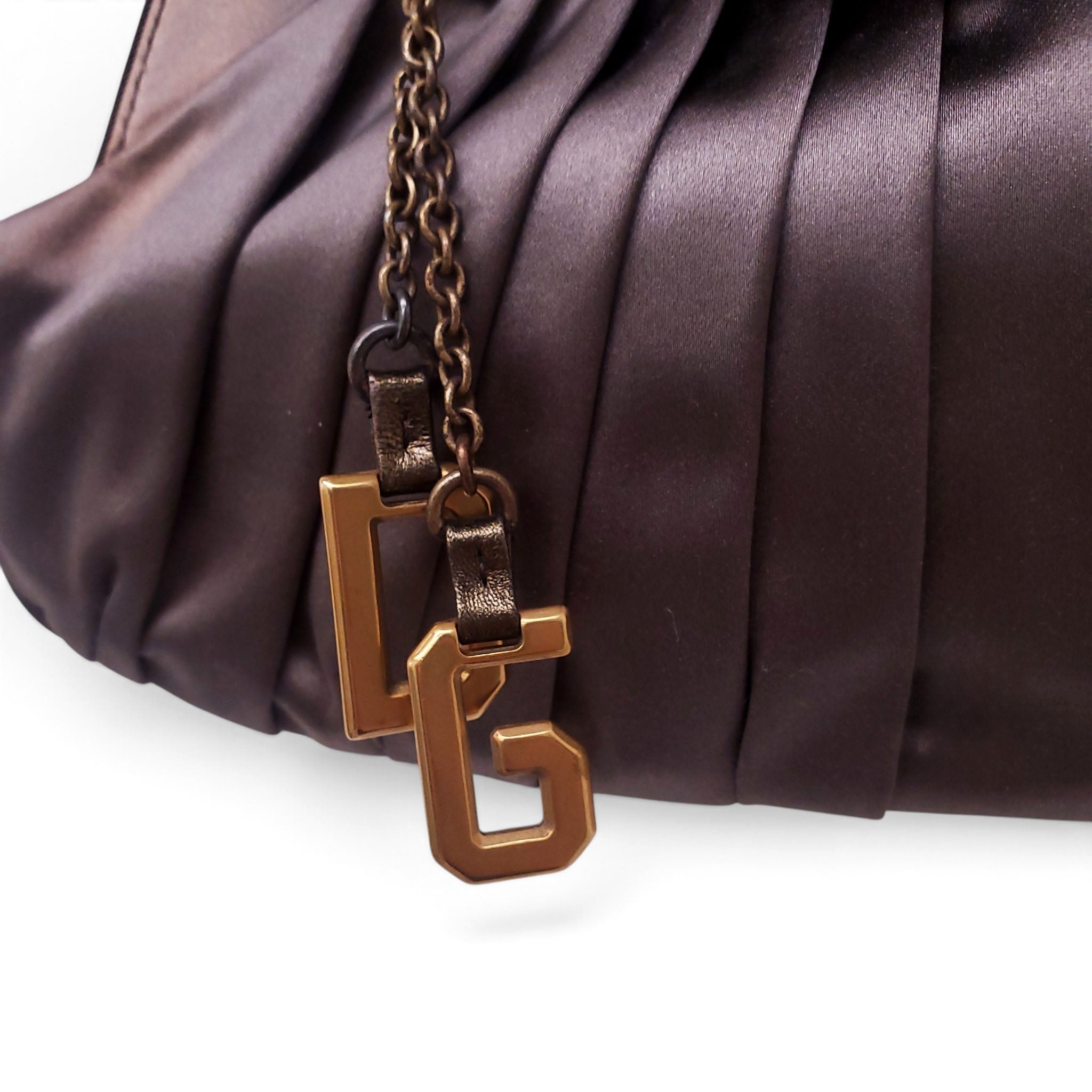 DOLCE & GABBANA SILK HANDBAG WITH DG LOGO