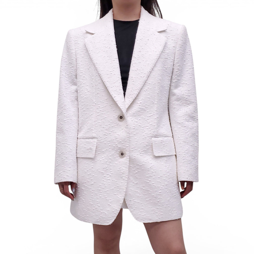 DOLCE & GABBANA WHITE TWEED 2-PIECE SKIRT SUIT - SIZE 42/44